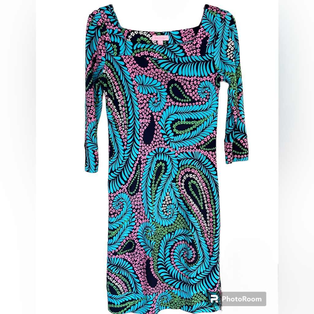 Lilly Pulitzer Silk Newport Dress In Multi Amazley Size 2
